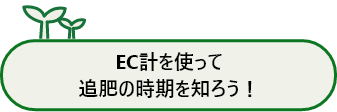 EC計を使って追肥の時期を知ろう！