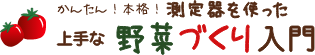 かんたん！本格！ 測定器を使った野菜づくり入門