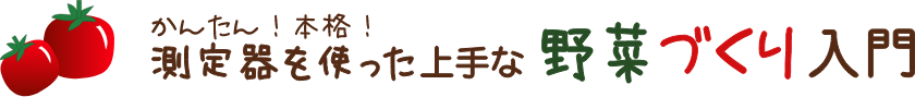 かんたん！本格！ 測定器を使った野菜づくり入門